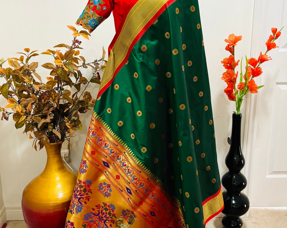 Beautiful pythani pure silk saree