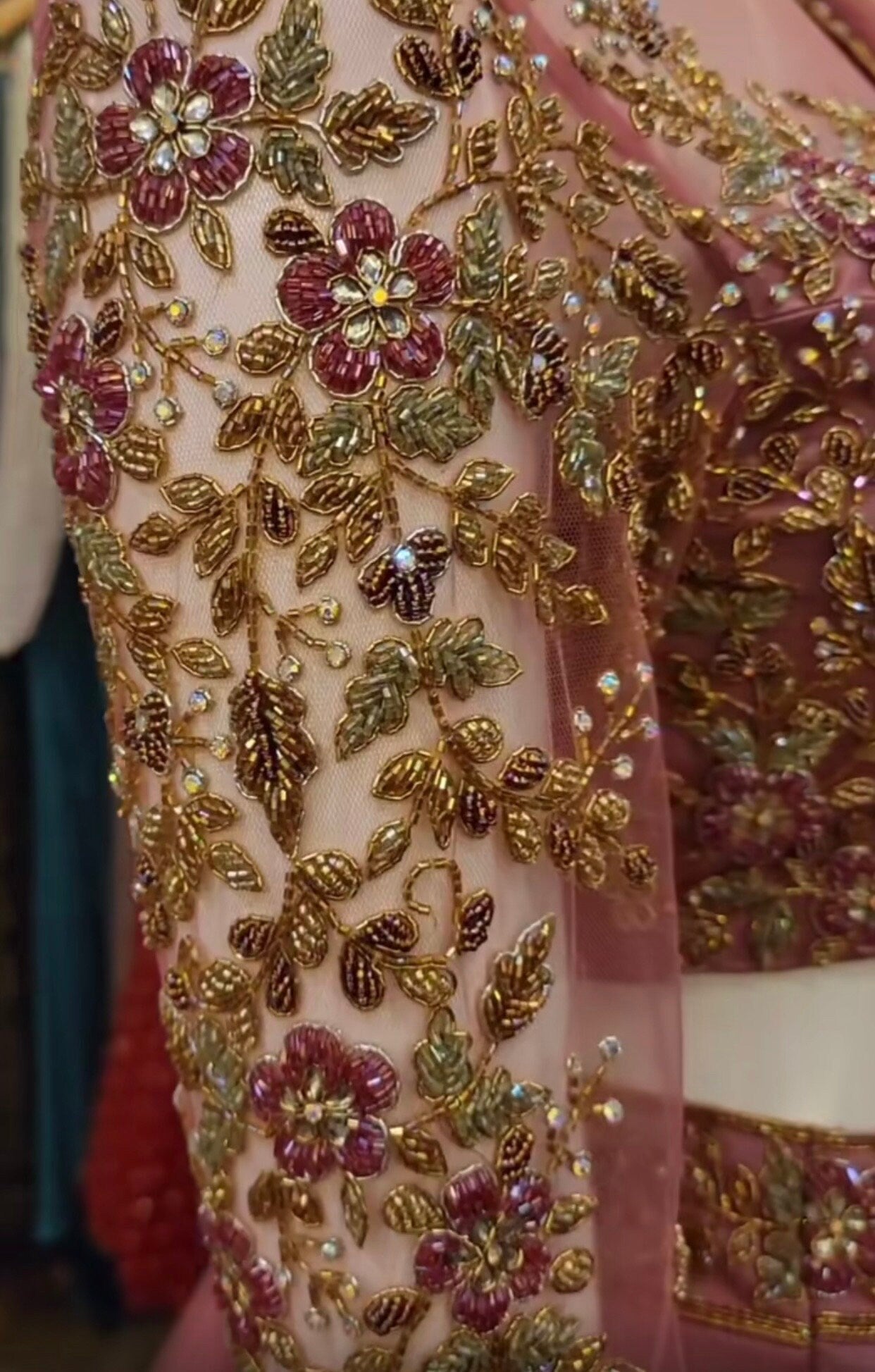 Bridal out fit with Jardosi and Khardana work/ Any color possible