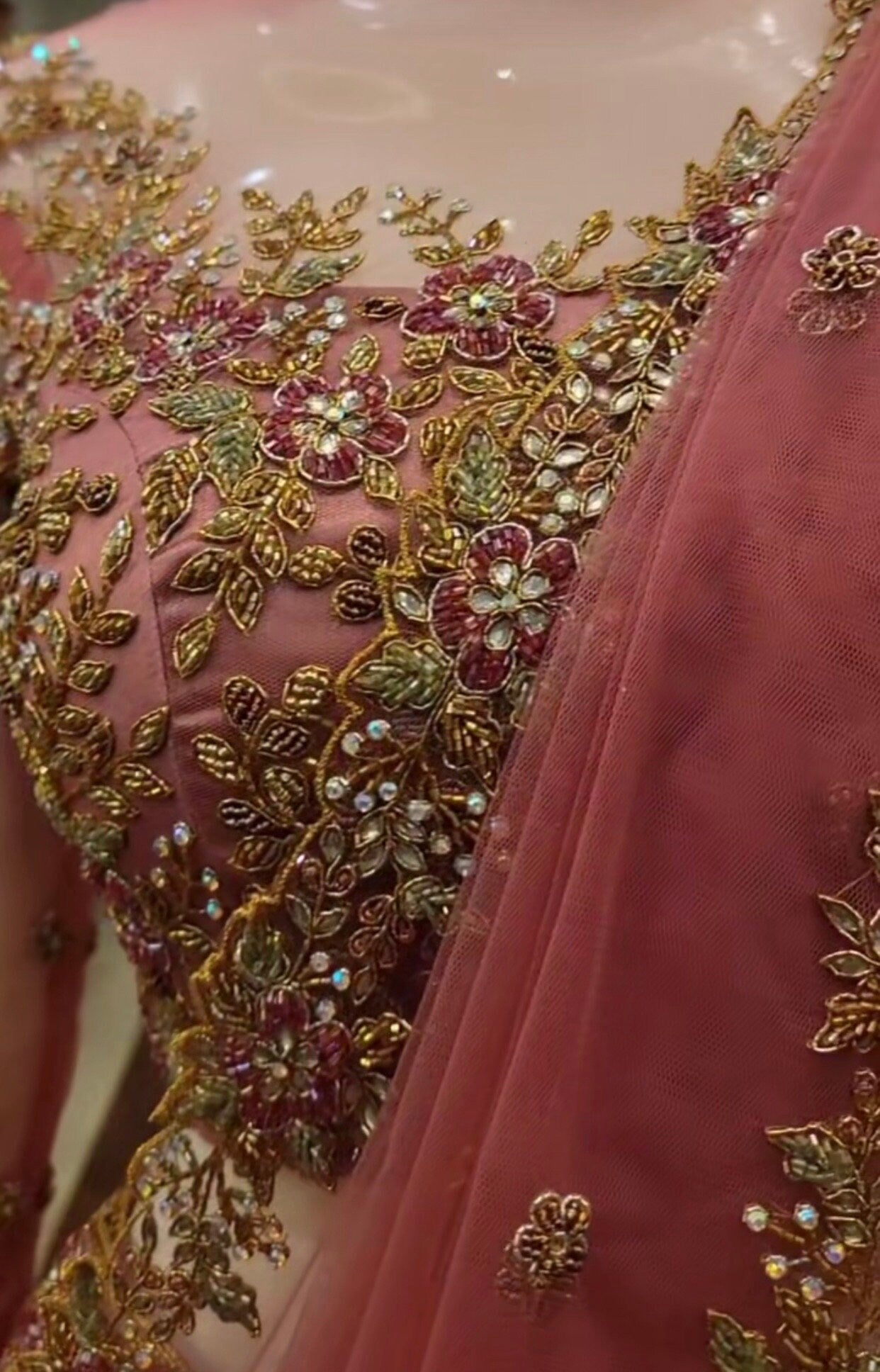 Bridal out fit with Jardosi and Khardana work/ Any color possible