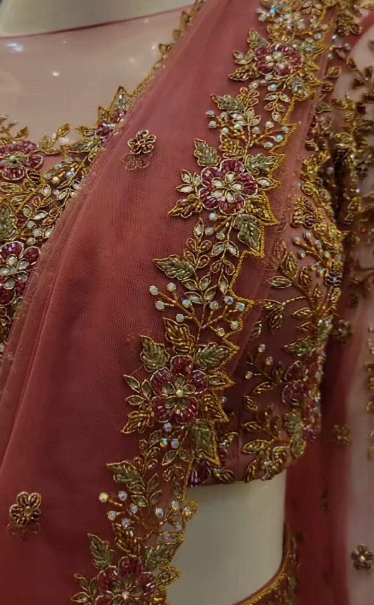 Bridal out fit with Jardosi and Khardana work/ Any color possible