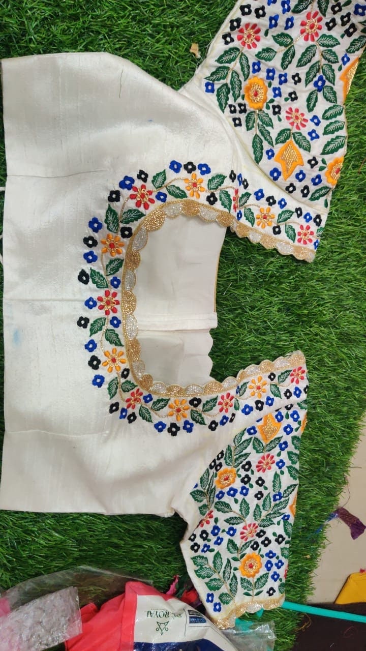Thread work Blouse any color possible