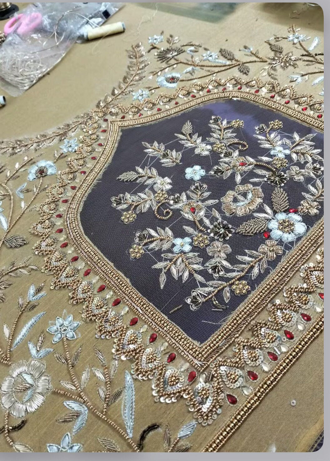 zardosi and kardana work Blouse ready to wear Maggam fits to 32 to 46