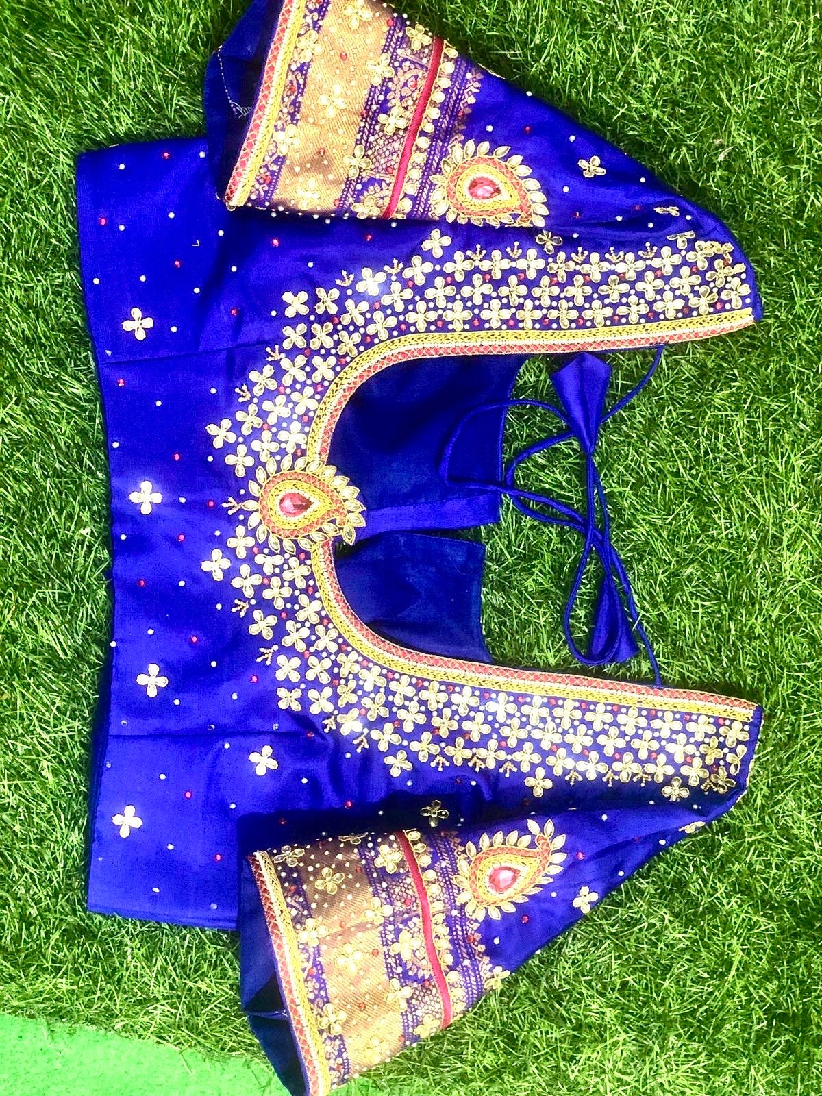 Maggam work blouse / ready to wear stone and kundan work any color possible