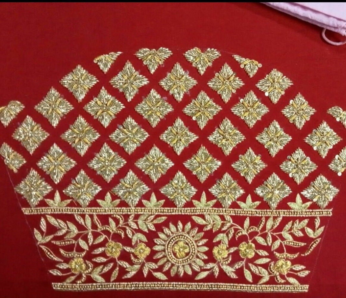 Made to fit for you Gold Work kardana n zardosi net hands work Blouse ready to wear fits to 32-46