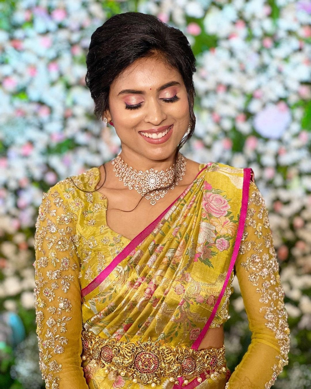3 gram premium gold 4d special the original pure silk sarees full 4d exclusive floral with parrot elegant designer Kanjeevaram/kanchipattu