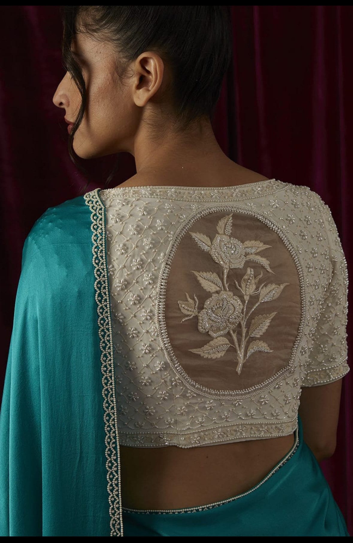 zardosi and kardana work Blouse ready to wear Maggam fits to 32 to 46