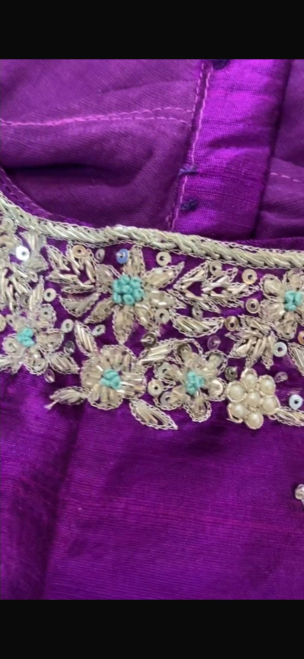 Beautiful Gold Work kardana n zardosi pearl studded hands work Blouse ready to wear32-46 Any color possible