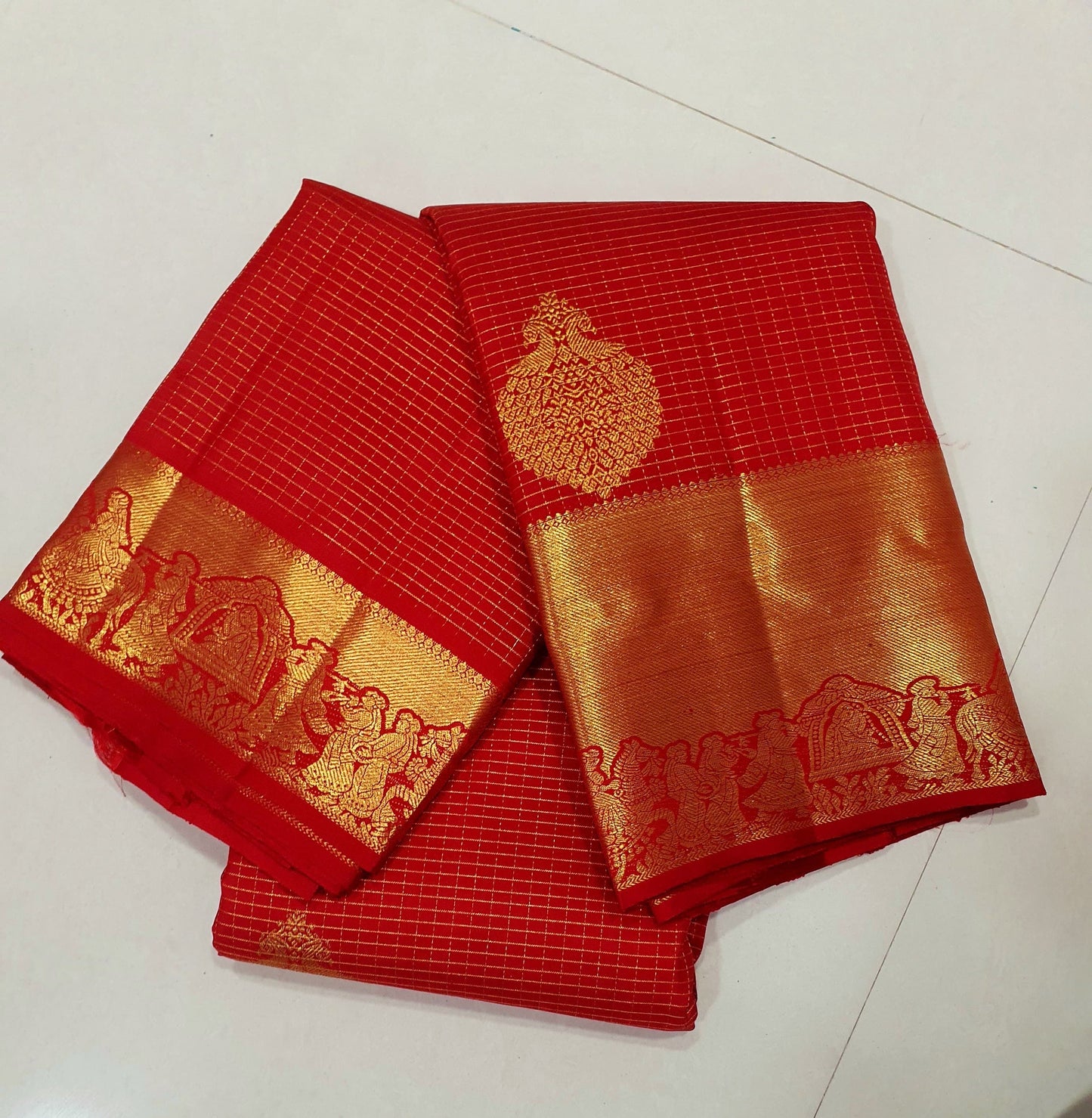 1 gram gold pure handloom  Silk Kanjeevarm/Kanchipattu Sarees silk mark certified /vaira voosi/ Ask seller before booking for availability