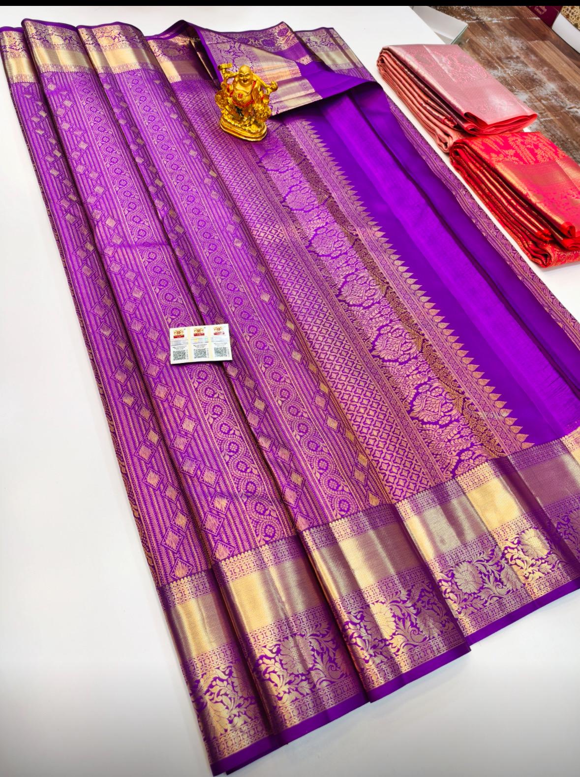 2 gram gold pure handloom Silk Kanjeevarm/Kanchipattu Sarees; see description. Contact seller for availability before placing the order