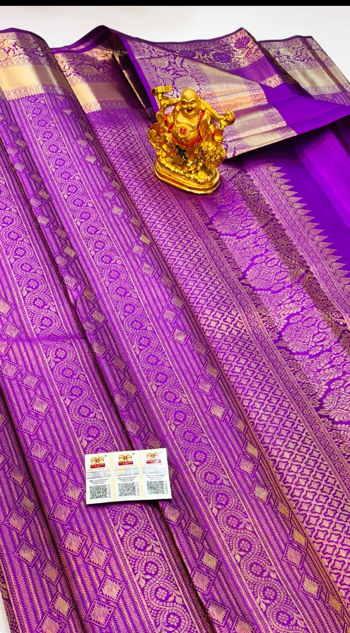 2 gram gold pure handloom Silk Kanjeevarm/Kanchipattu Sarees; see description. Contact seller for availability before placing the order