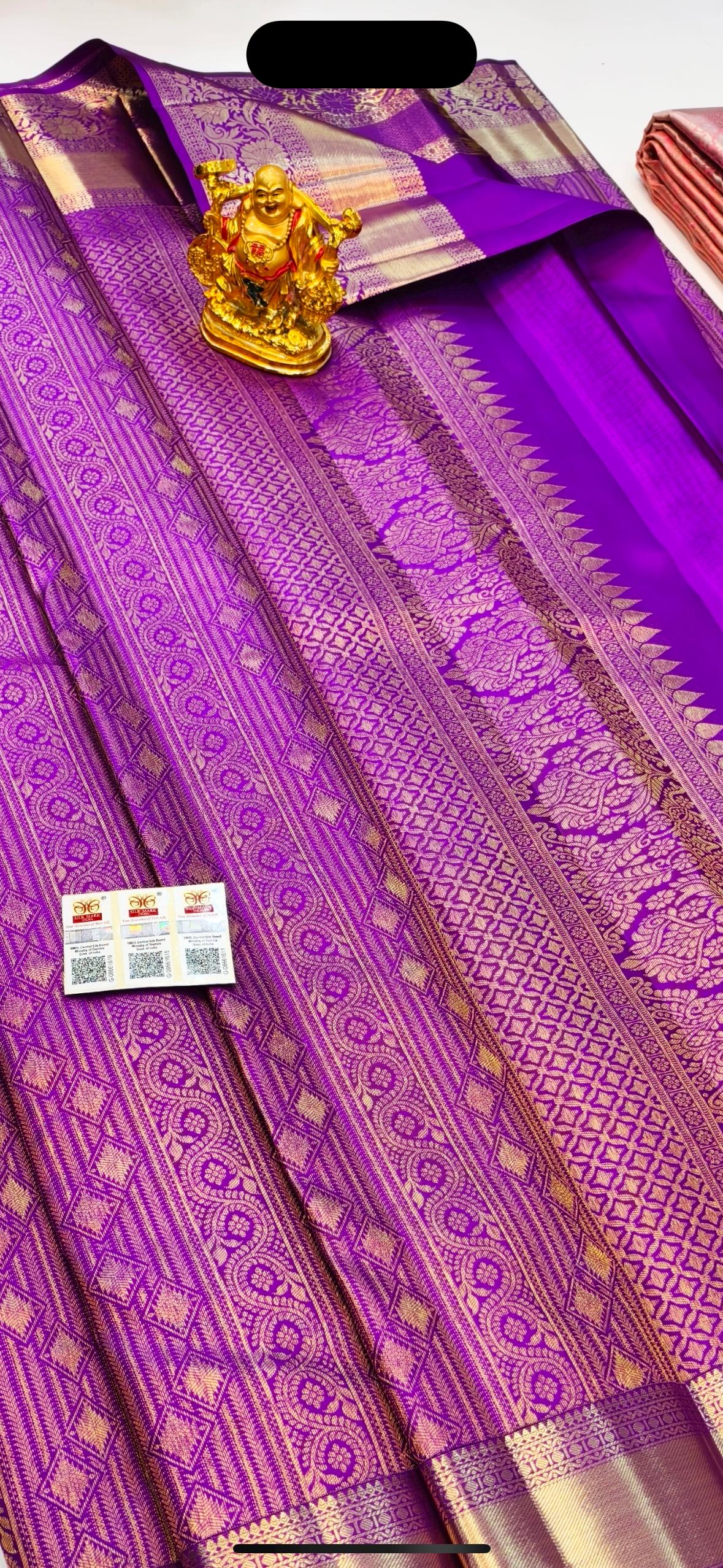 2 gram gold pure handloom Silk Kanjeevarm/Kanchipattu Sarees; see description. Contact seller for availability before placing the order