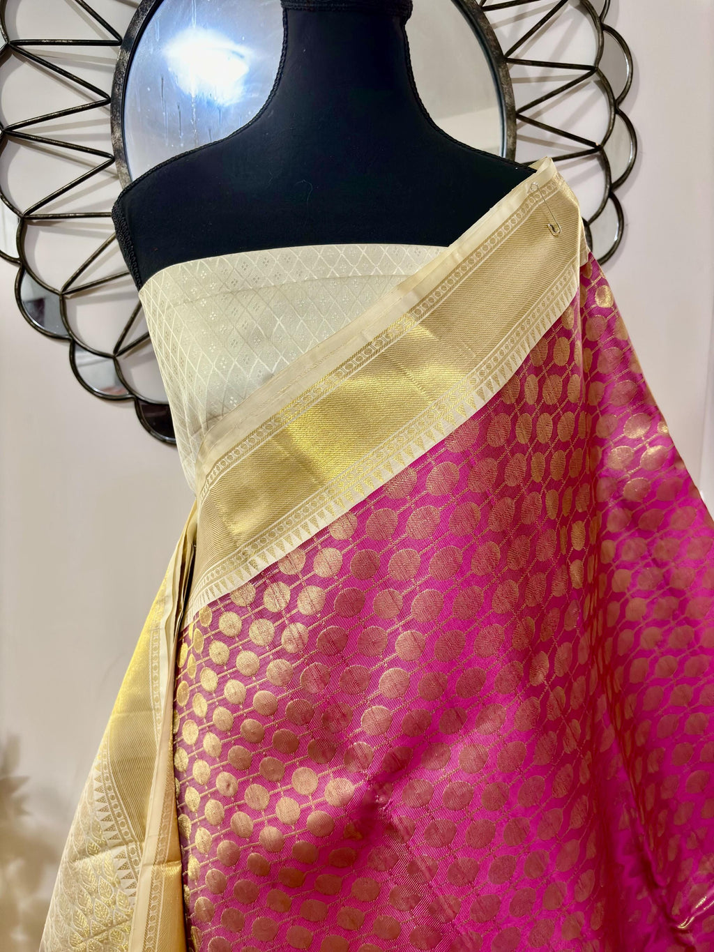 Beautiful pestal pestal shade Bridal  2 gram gold pure handloom  Silk Kanjeevarm/Kanchipattu Saree ready to dispatch silk mark certified