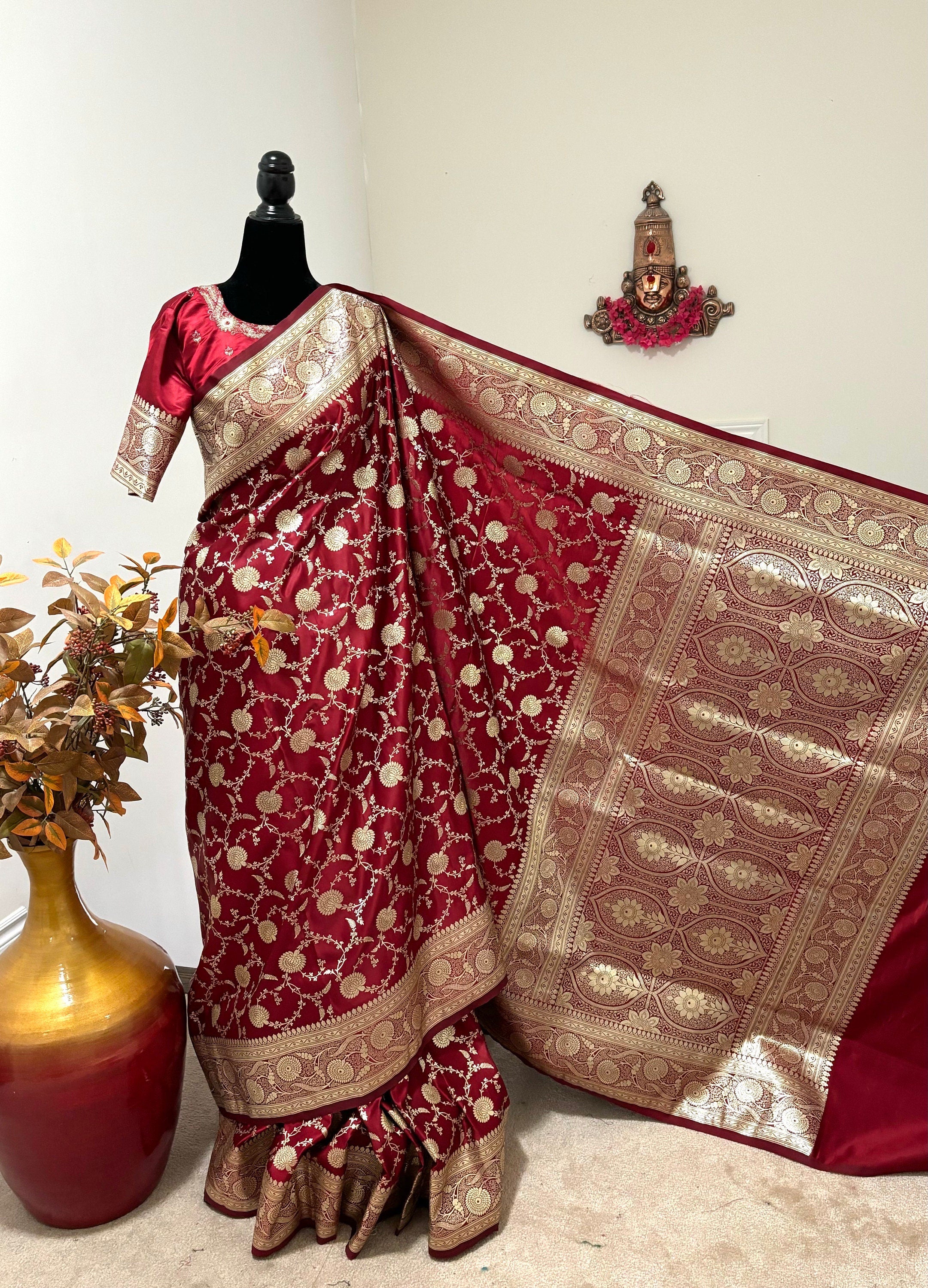 Banarsi handloom Kattan by Kattan pure silk wedding/Reception saree