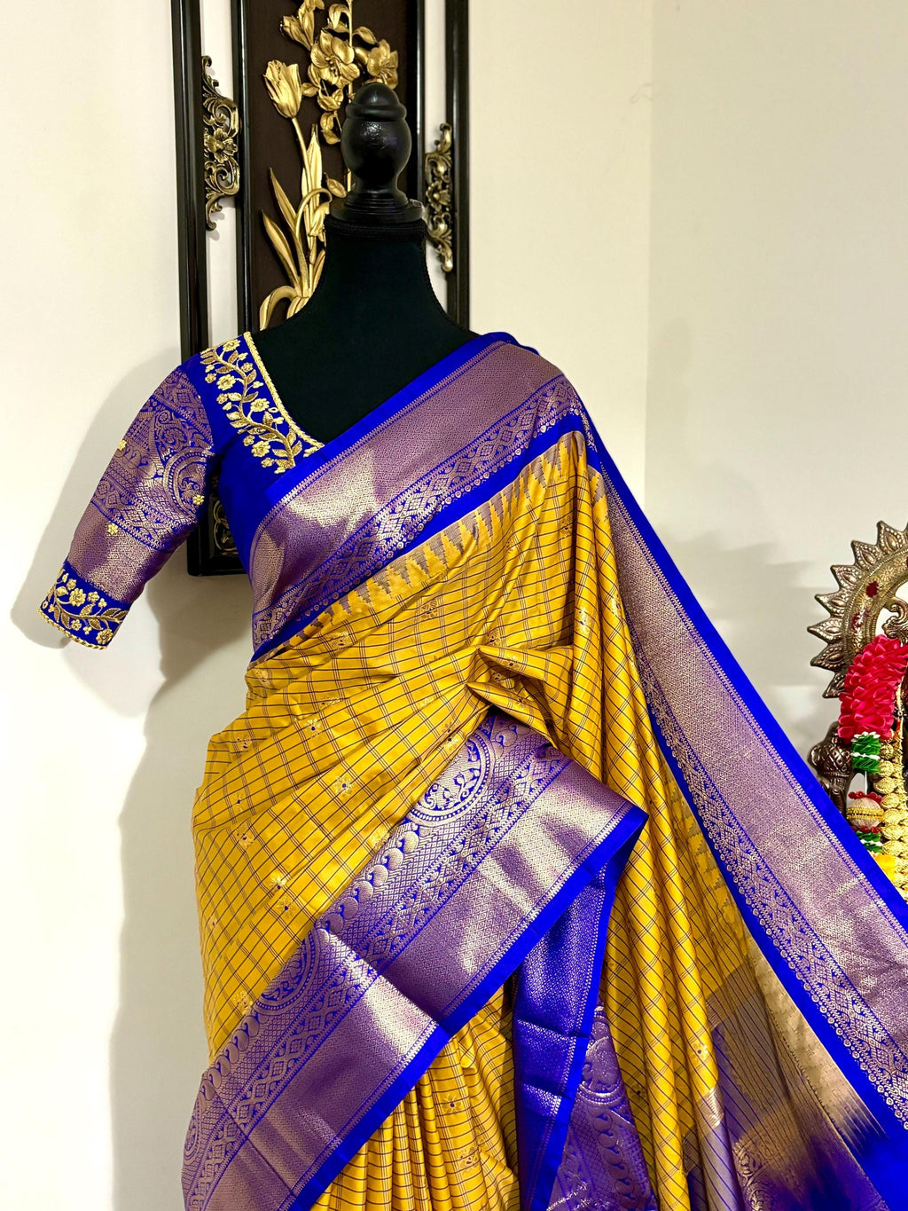 Gadwal Handloom pure silk sarees in rare colors and ready to wear blouse with embroidered blouse fits up to 32 -46 saree is ready fall pico
