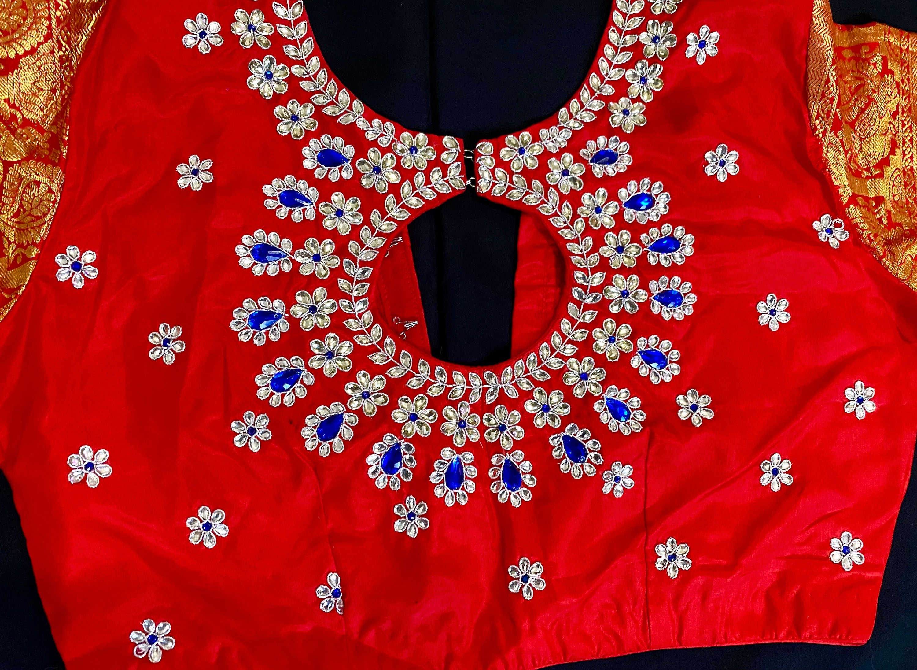 Gold Jardosi work Blouse ready to wear