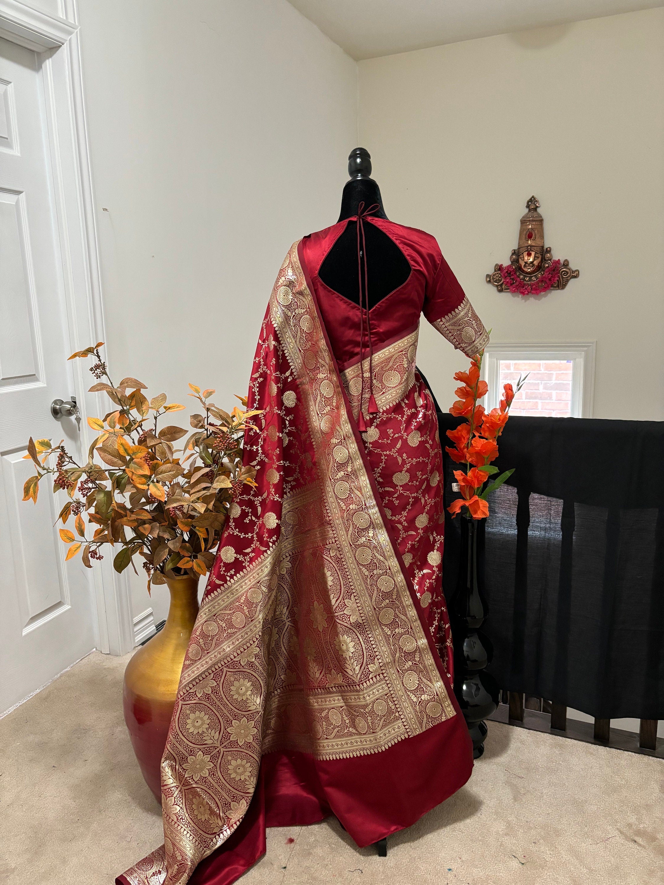 Banarsi handloom Kattan by Kattan pure silk wedding/Reception saree