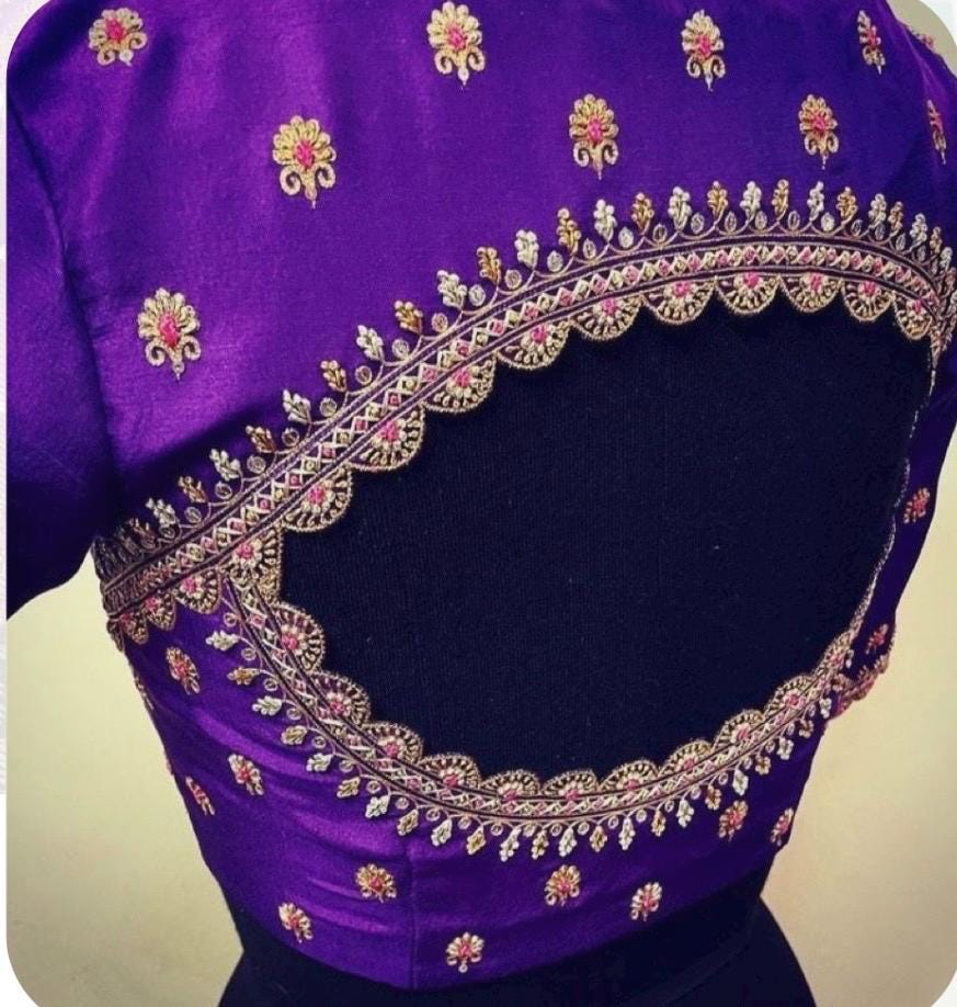 Made to order  Gold Work kardana n zardosi   handwork hand made work Blouse ready to wear any color possible any size possible fits 32-46