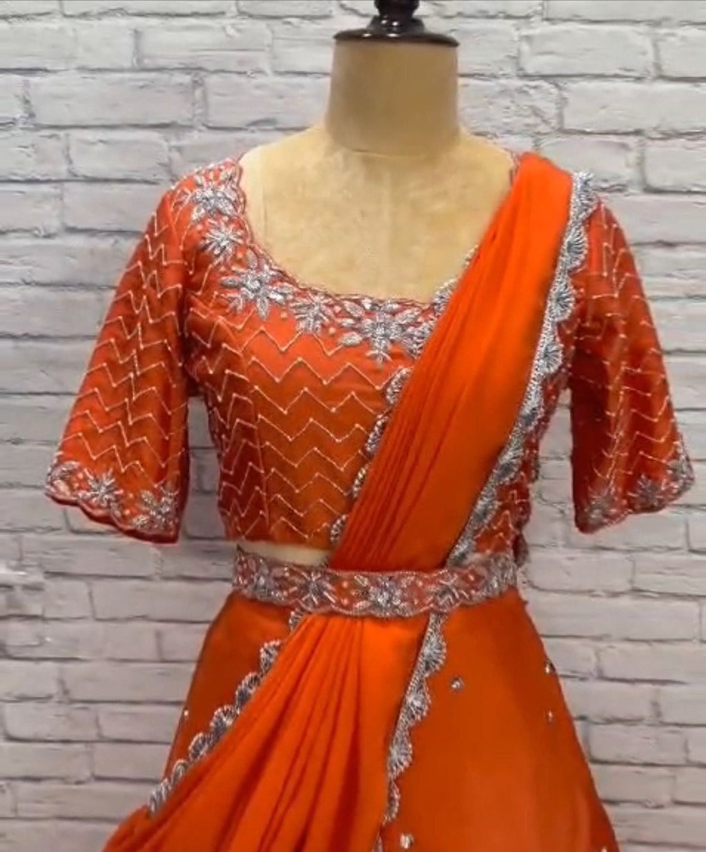 Bridal heavy embroidery work/ georgett lihanga dyeble fabric lihanga can be customize in colour and in any size