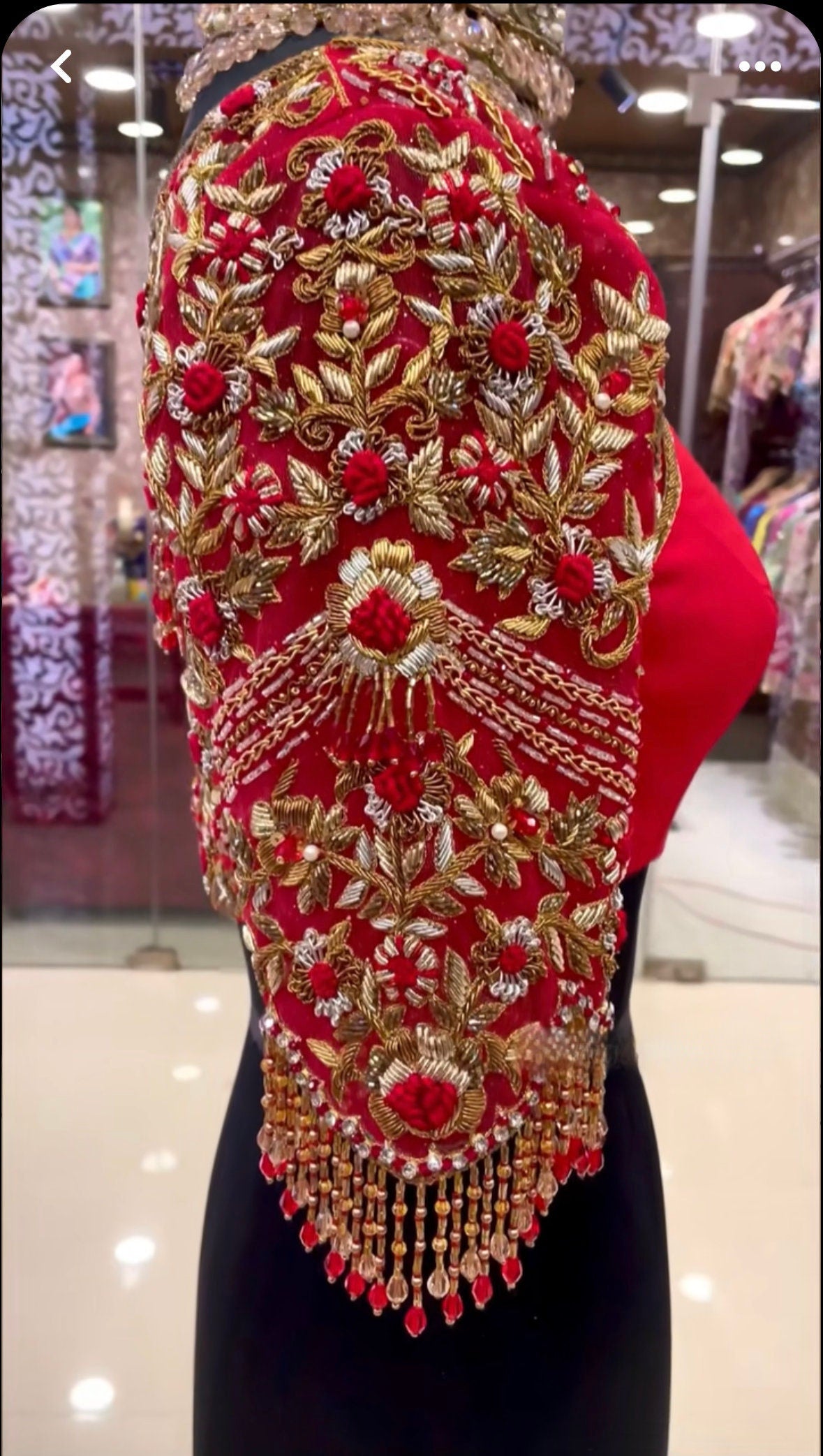 Stone studded Gold Work kardana n zardosi net hands  work Blouse ready to wear