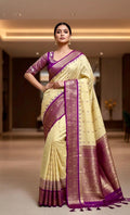 Gadwal  fancy powerloom pure silk sarees ready to wear blouse with embroidered blouse fits up to 32 -46 saree is ready fall pico done