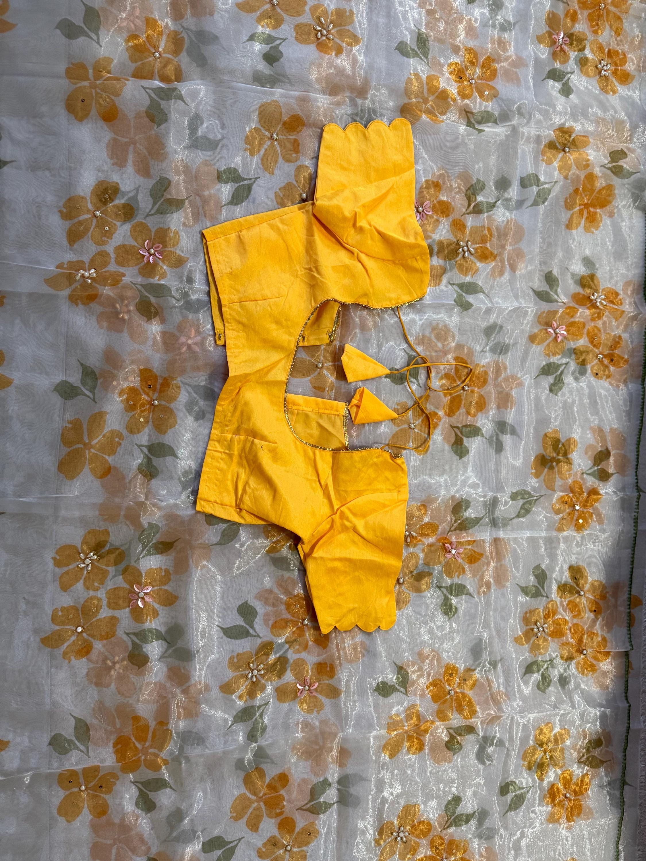 Pure Silk Organza Saree light weight with eye cooling colors