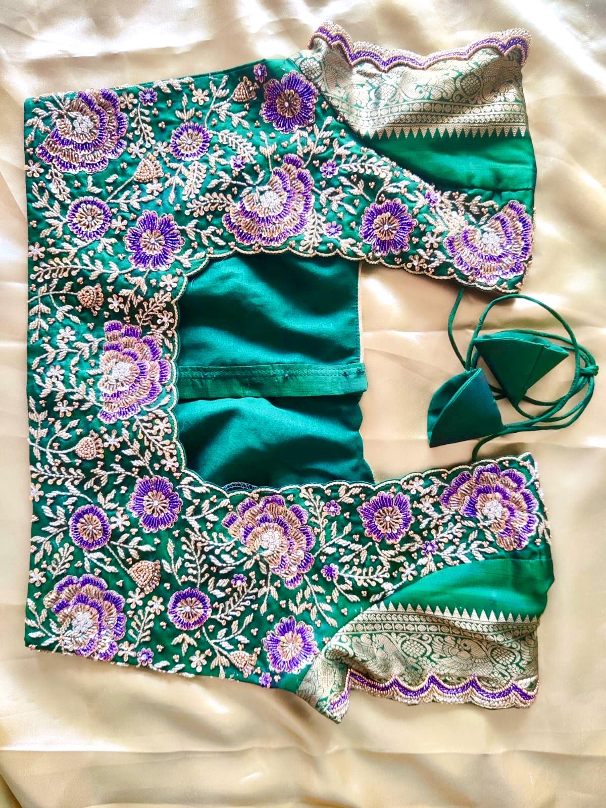 Made to order zardosi  Work maggam hand made   work Blouse ready to wear 32 -46 any color possible any size