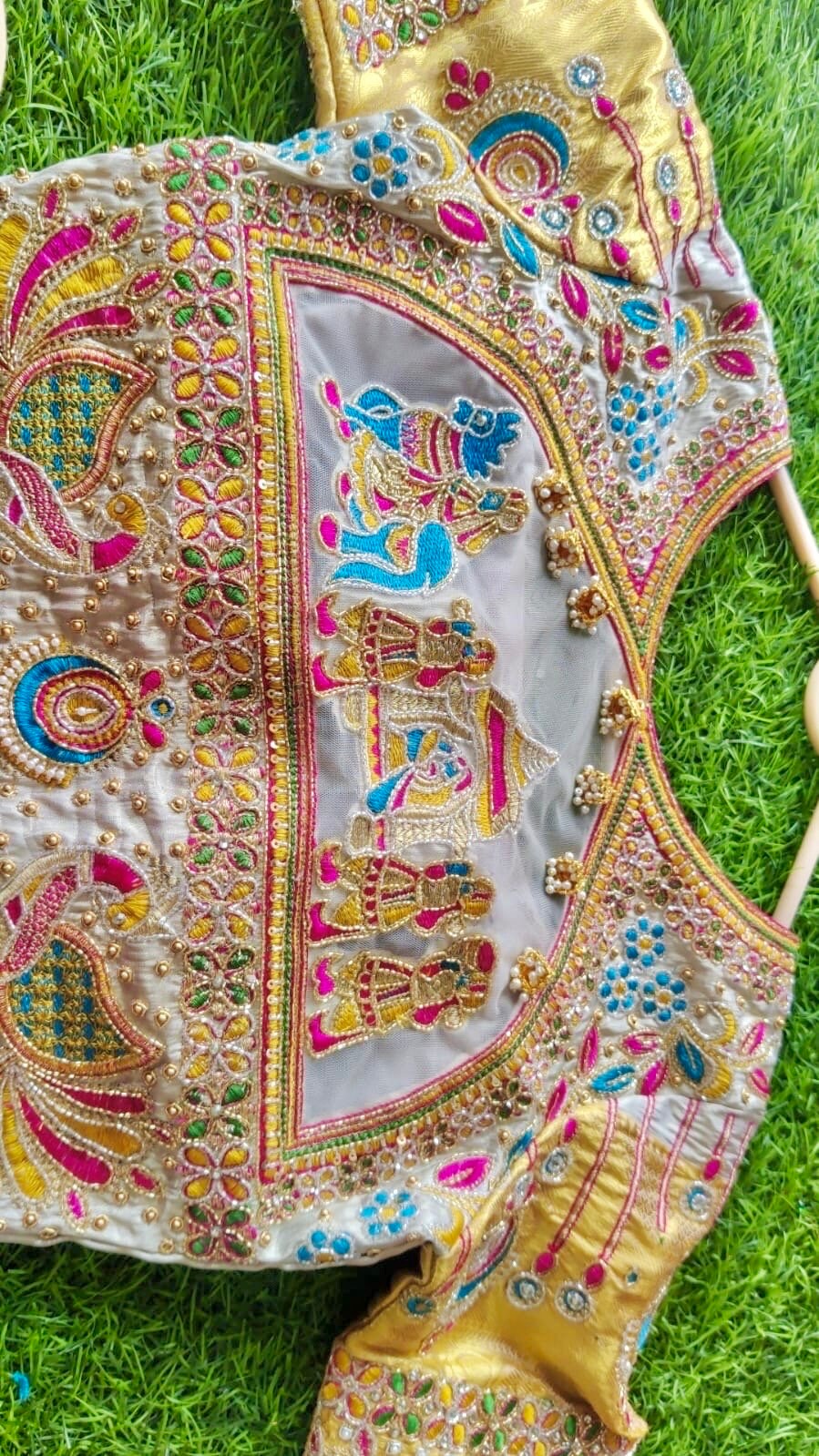 Gold Jardosi work Blouse ready to wear maggam work any color any size possible