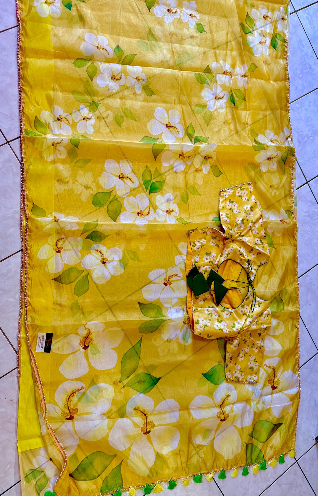 Pure Silk soft and fally Organza Saree