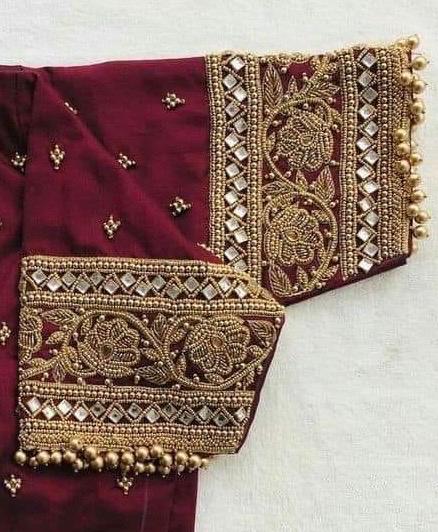 Made to order  Gold Work kardana n zardosi   handwork hand made work Blouse ready to wear any color possible any size possible fits 32-46