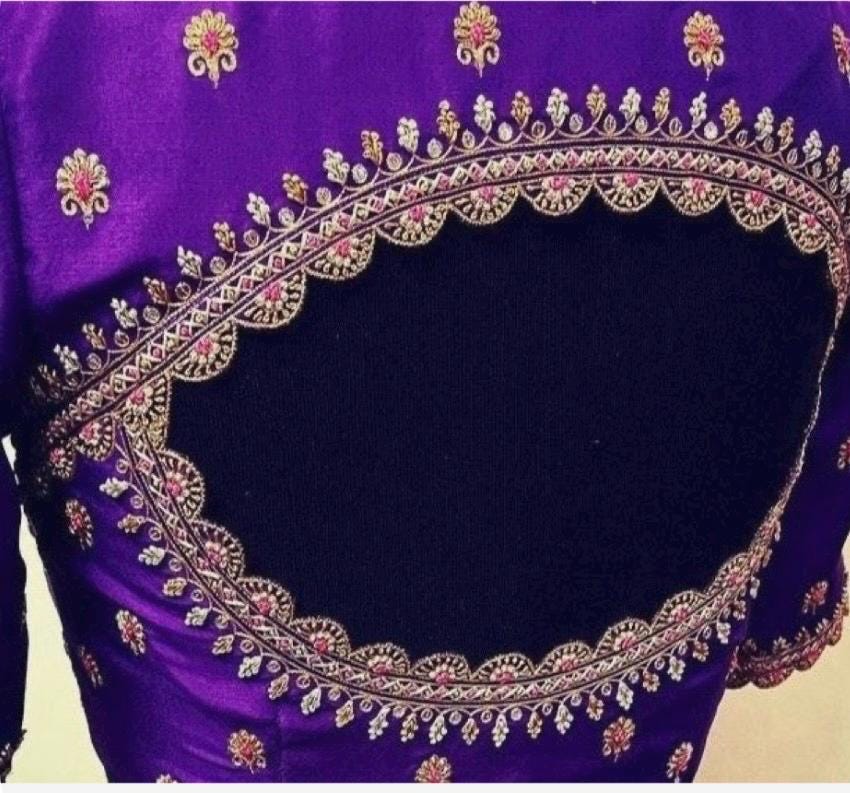 Made to order  Gold Work kardana n zardosi   handwork hand made work Blouse ready to wear any color possible any size possible fits 32-46
