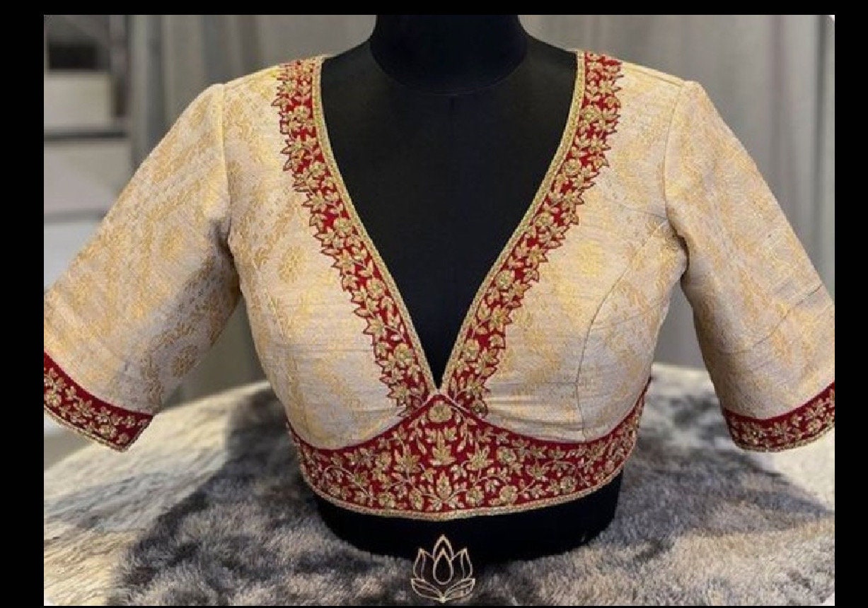 Maggam work blouse /  ready to wear Gold Work kardana n zardosi any color possible