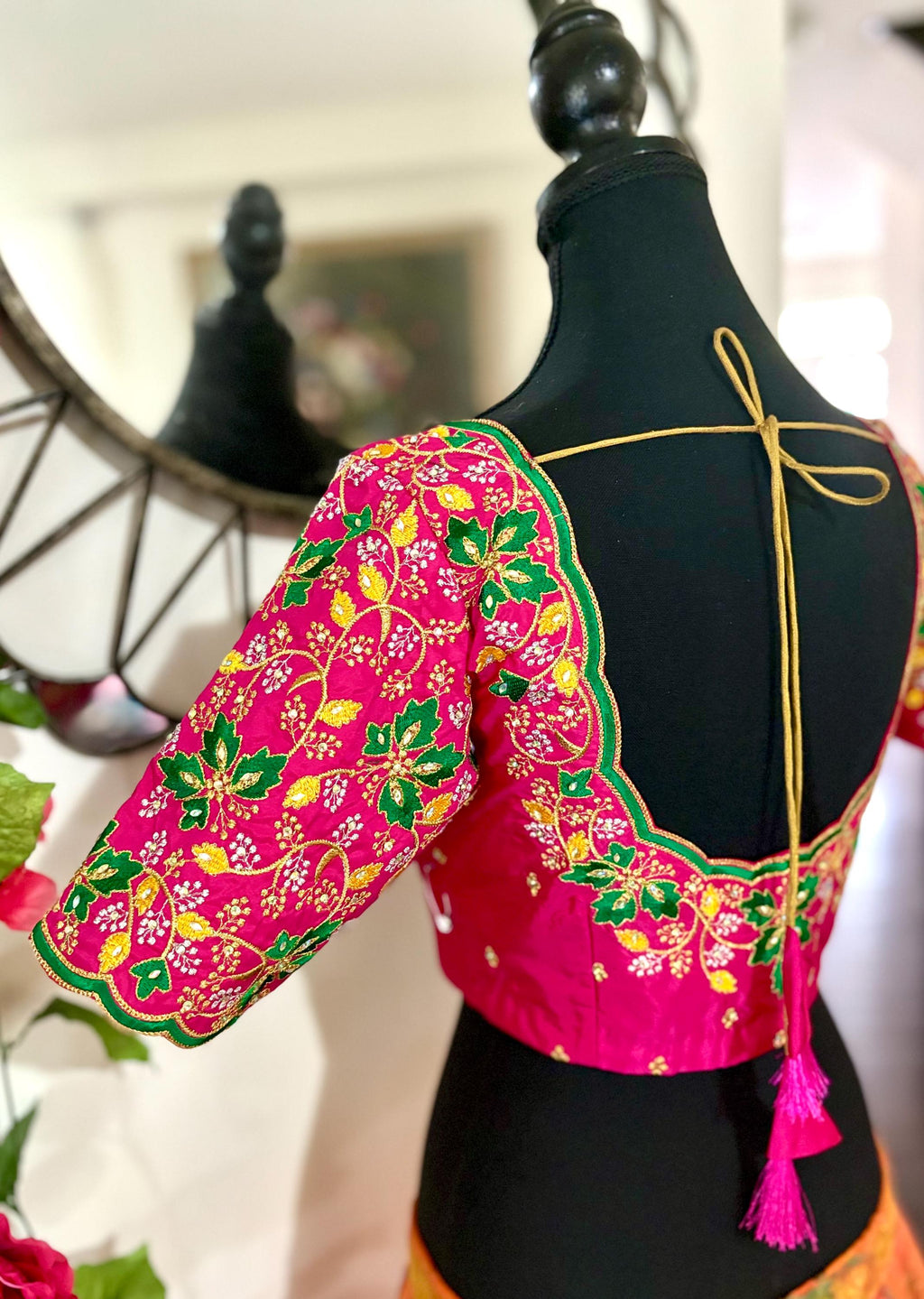 Ready to wear  Designer blouse all over embroidery fits to 34 to 44