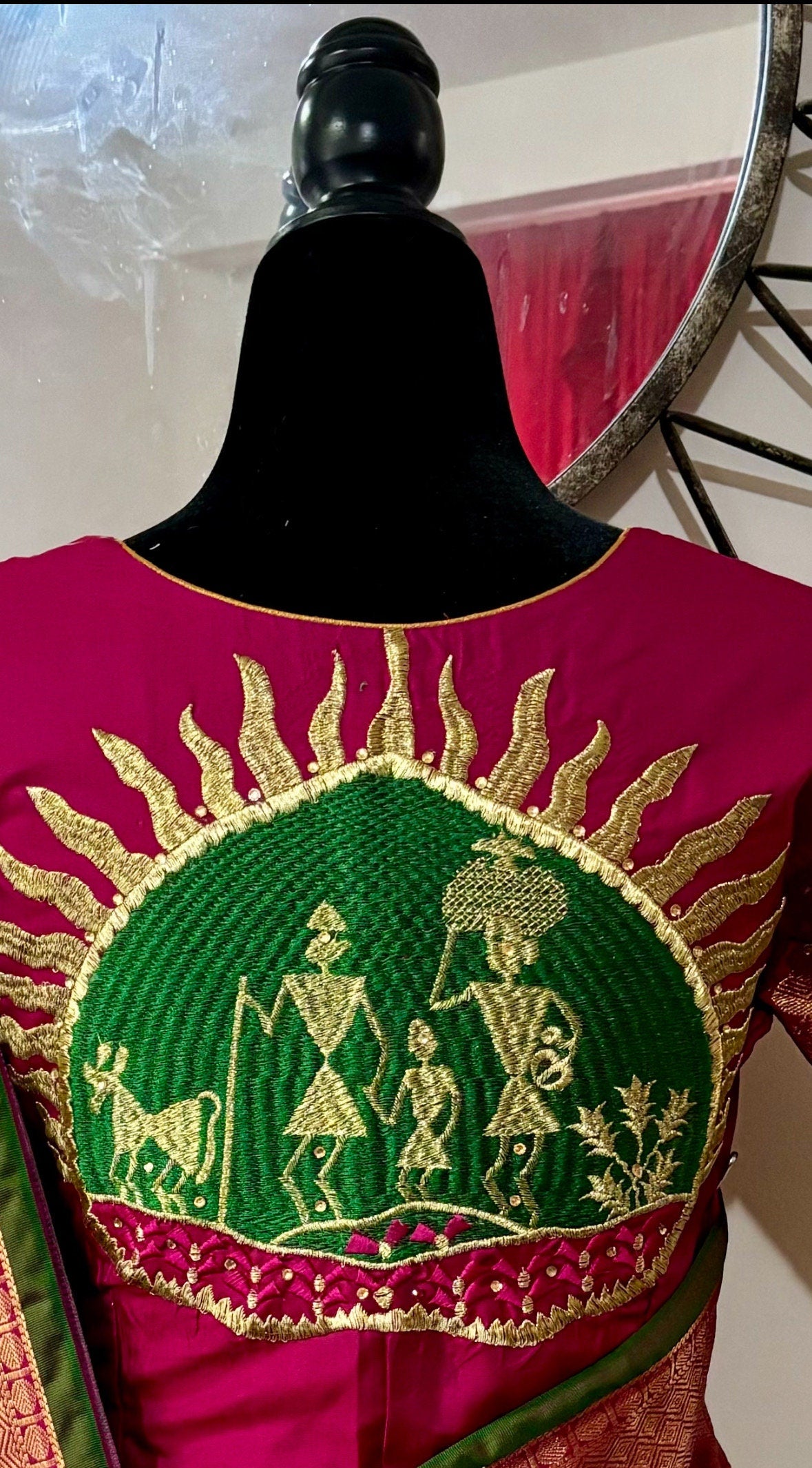 Made to order Beautiful Embroidery blouse any color any size 32-46 possible. We customize for your old sarees /free ship usa and Canada