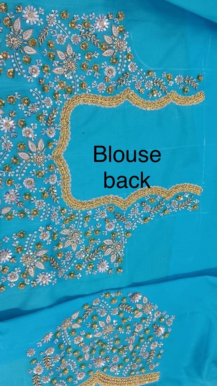 Made to order  Gold Work kardana n zardosi   handwork hand made work Blouse ready to wear any color possible any size possible fits 32-46