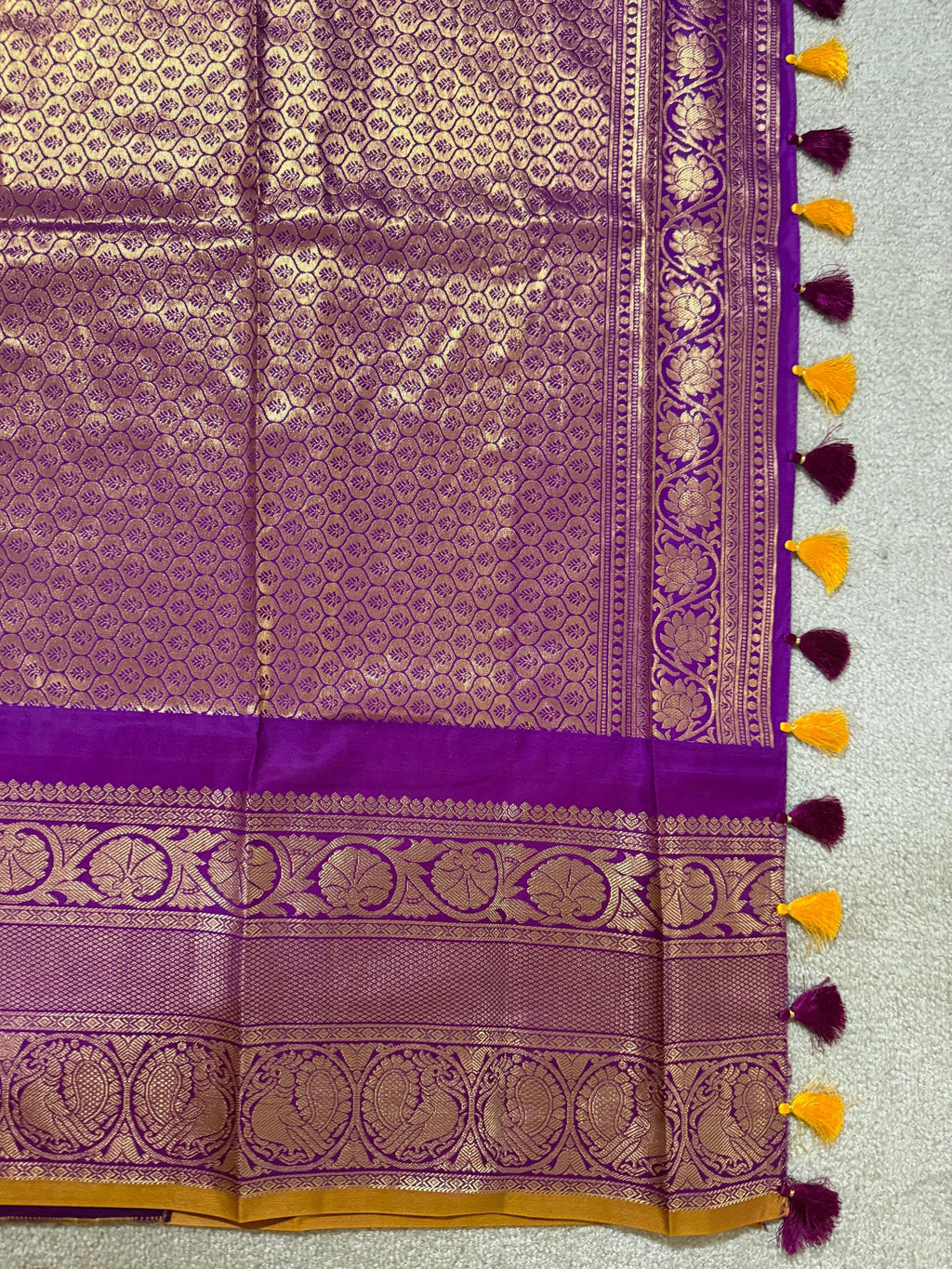 Gadwal Handloom pure silk sarees in rare colors and ready to wear blouse with embroidered blouse fits up to 32 -46 saree is ready fall pico