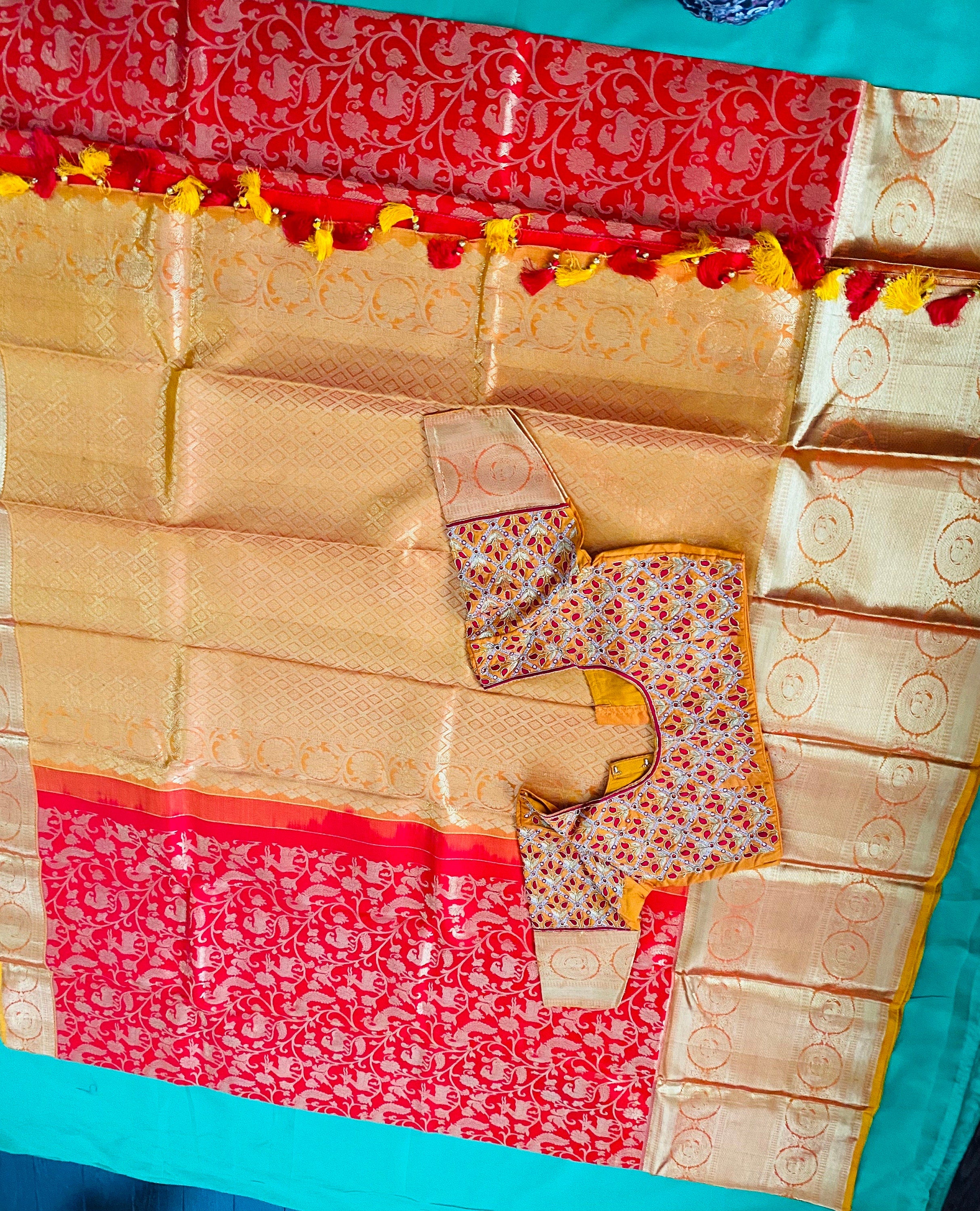 2 gram gold pure handloom  Silk Kanjeevarm/Kanchipattu Sarees; see description