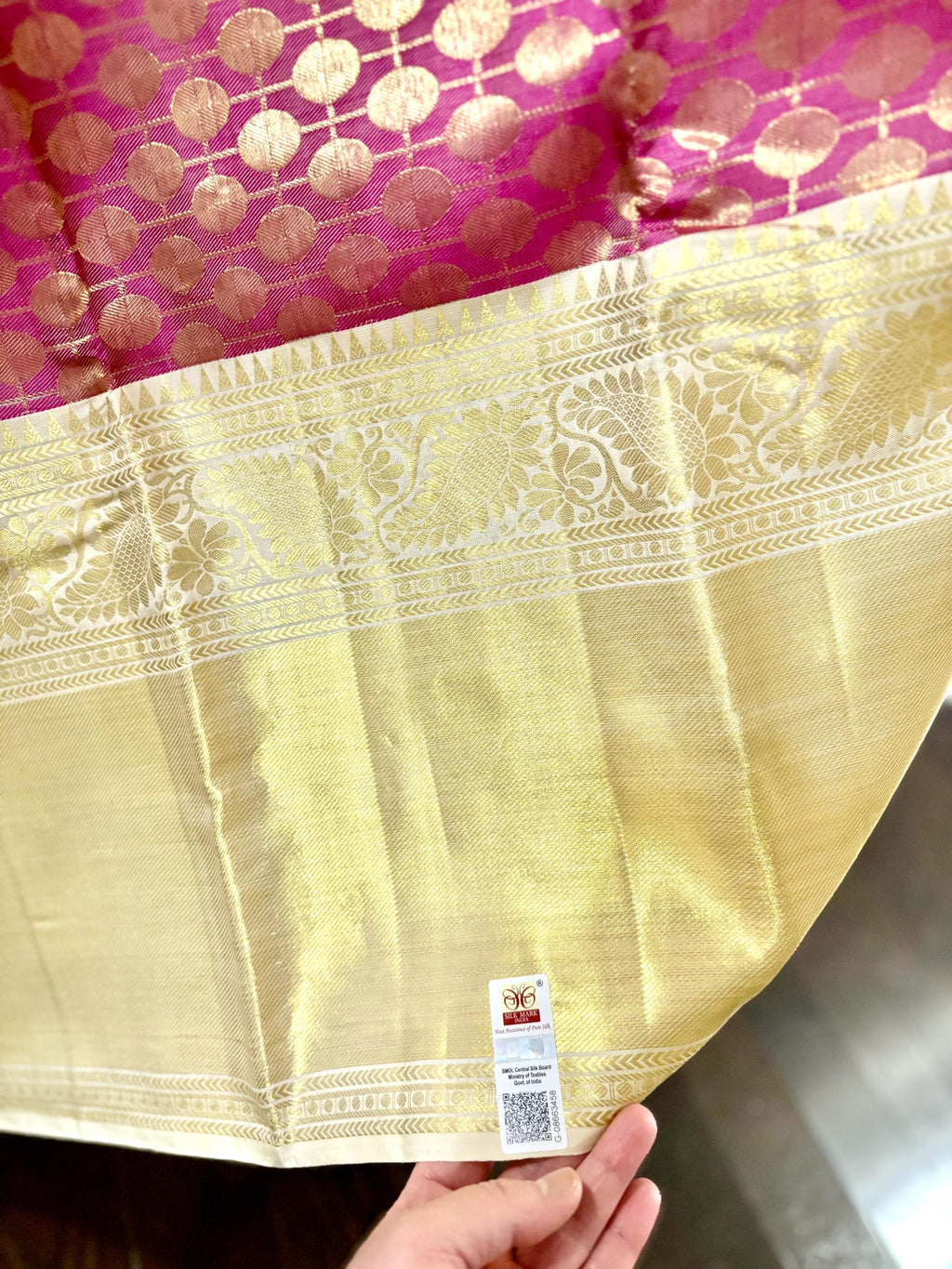 Beautiful pestal pestal shade Bridal  2 gram gold pure handloom  Silk Kanjeevarm/Kanchipattu Saree ready to dispatch silk mark certified