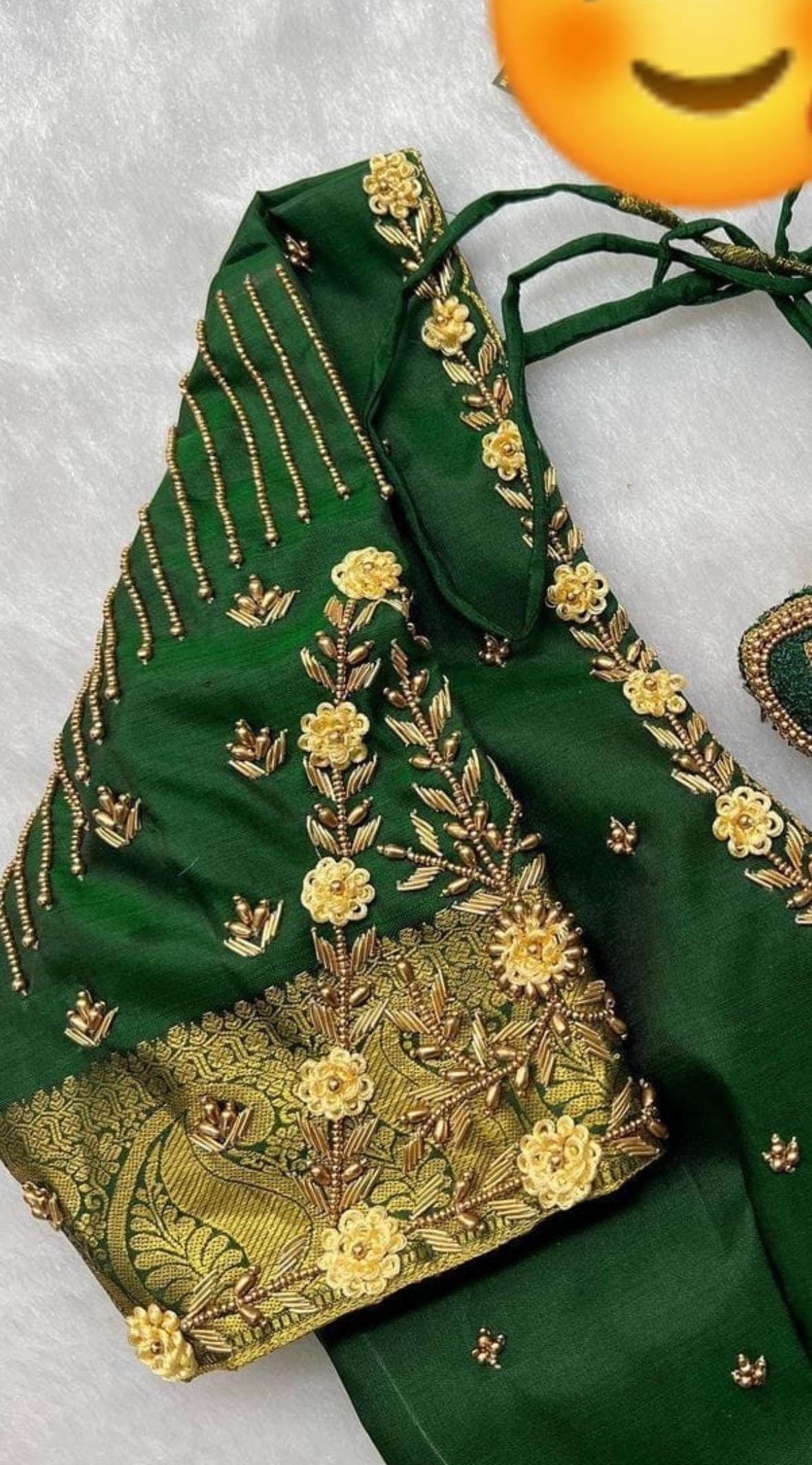 Made to order  Gold Work kardana n zardosi   handwork hand made work Blouse ready to wear any color possible any size possible fits 32-46