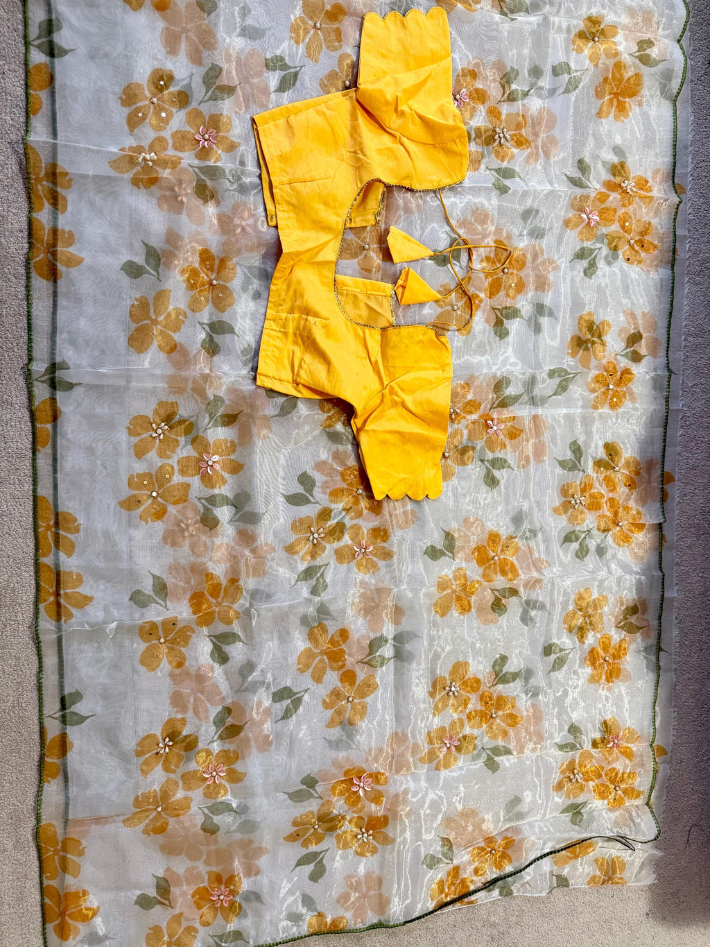 Pure Silk Organza Saree light weight with eye cooling colors