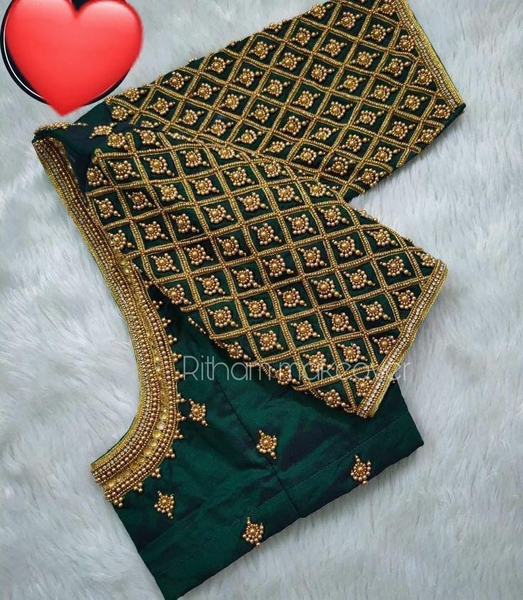 Made to order zardosi  Work maggam hand made   work Blouse ready to wear 32 -46 any color possible any size