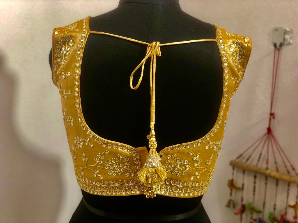 Maggam work Gold Work kardana n zardosi net hands  work Blouse ready to wear