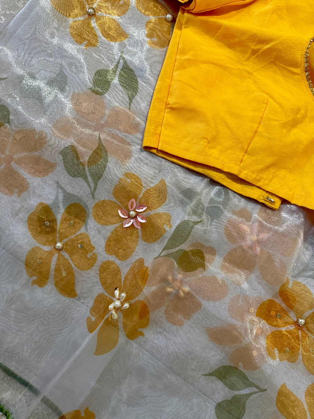 Pure Silk Organza Saree light weight with eye cooling colors