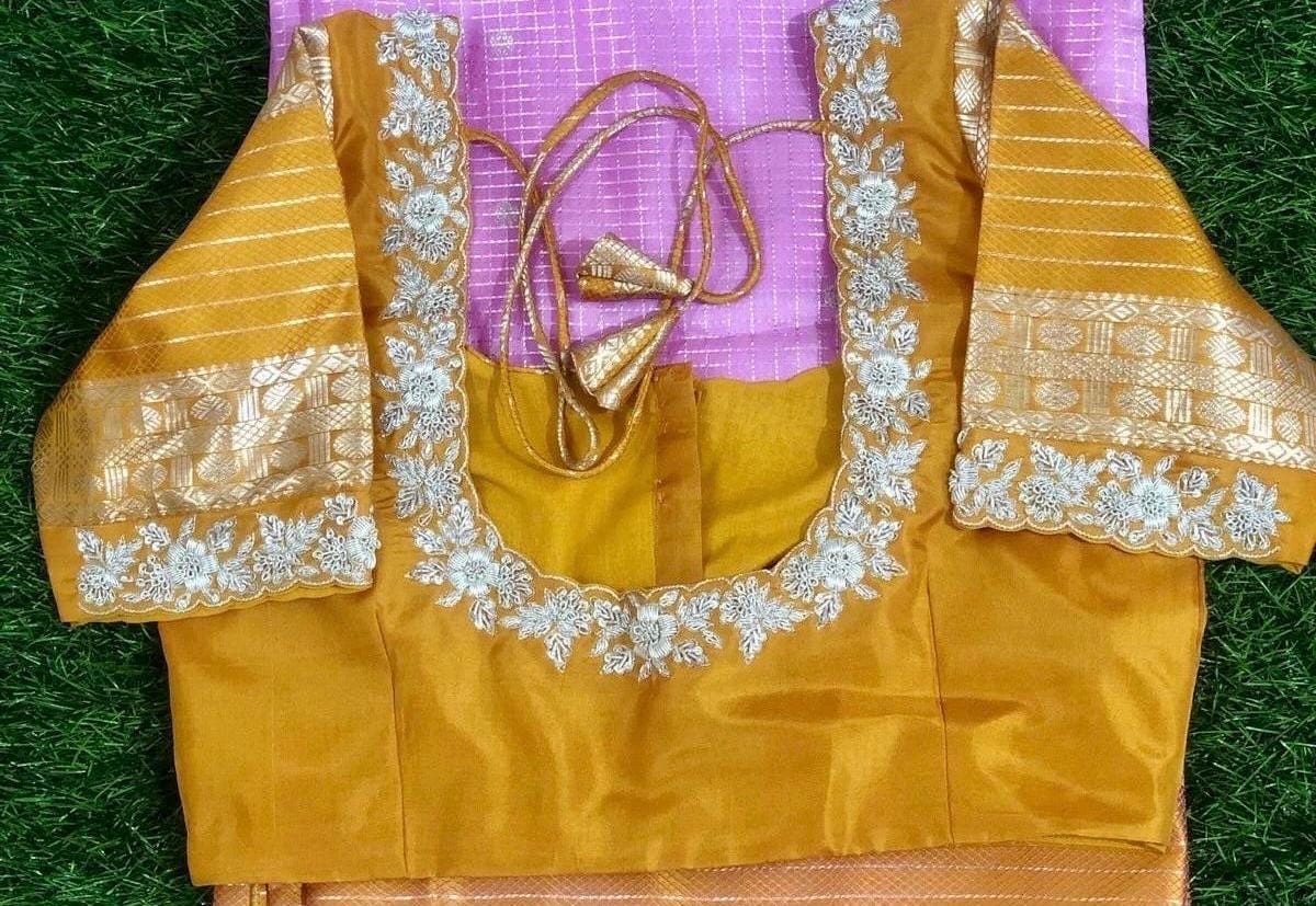 Gold Jardosi work Blouse ready to wear only work blouse no saree included