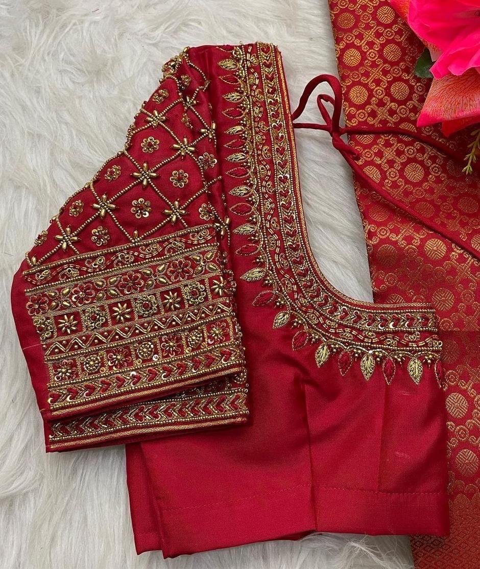 Made to order  Gold Work kardana n zardosi   handwork hand made work Blouse ready to wear any color possible any size possible fits 32-46