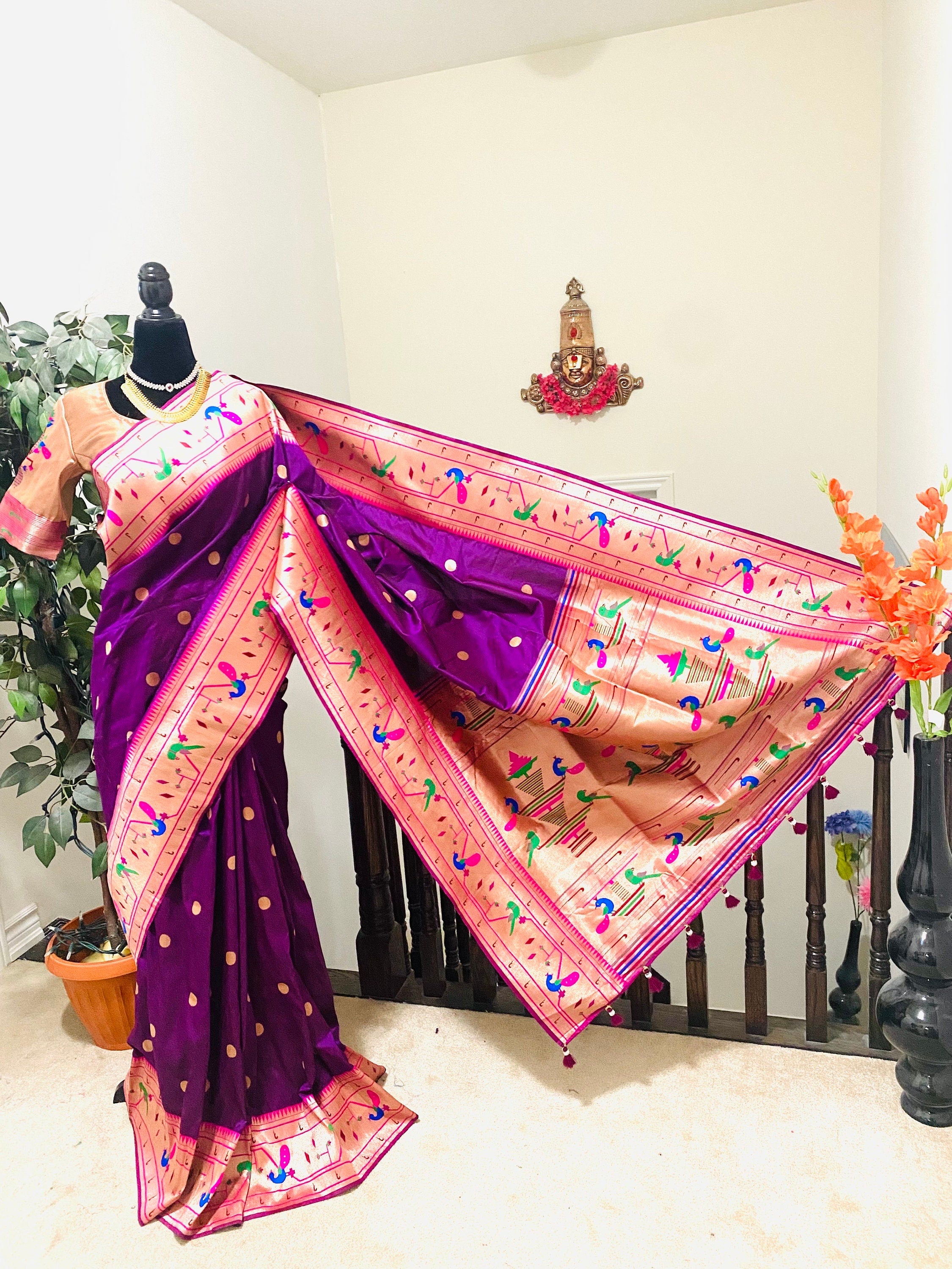 Pure Silk Banarasi Paithani Saree