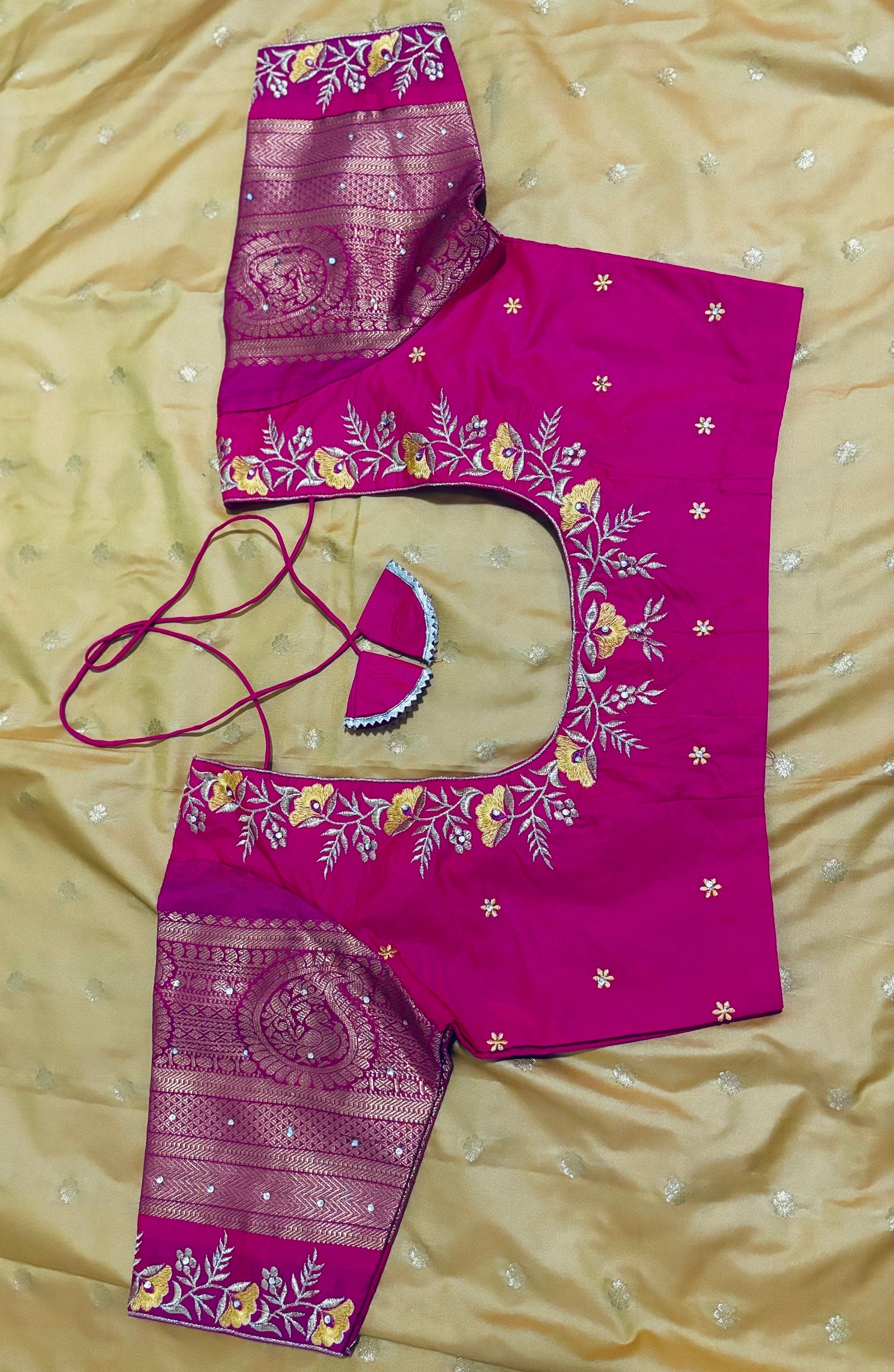 Made to order Beautiful Embroidery blouse any color any size 32-46 possible we can make blouses for your old memorable Sarees contact seller
