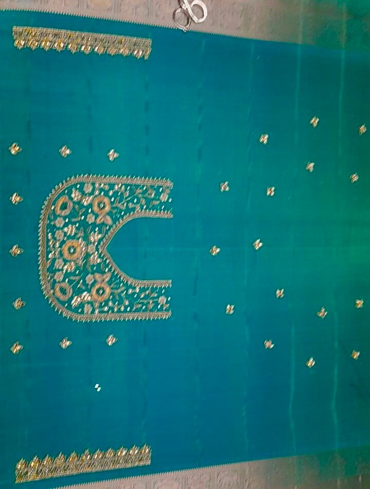 Maggam work Gold Work kardana n zardosi net hands  work Blouse ready to wear