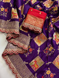 Pure banarasi Pattu saree withfigure weaving on all over thesareeweaving border on either sideRich & elegant weaving pallu as shown