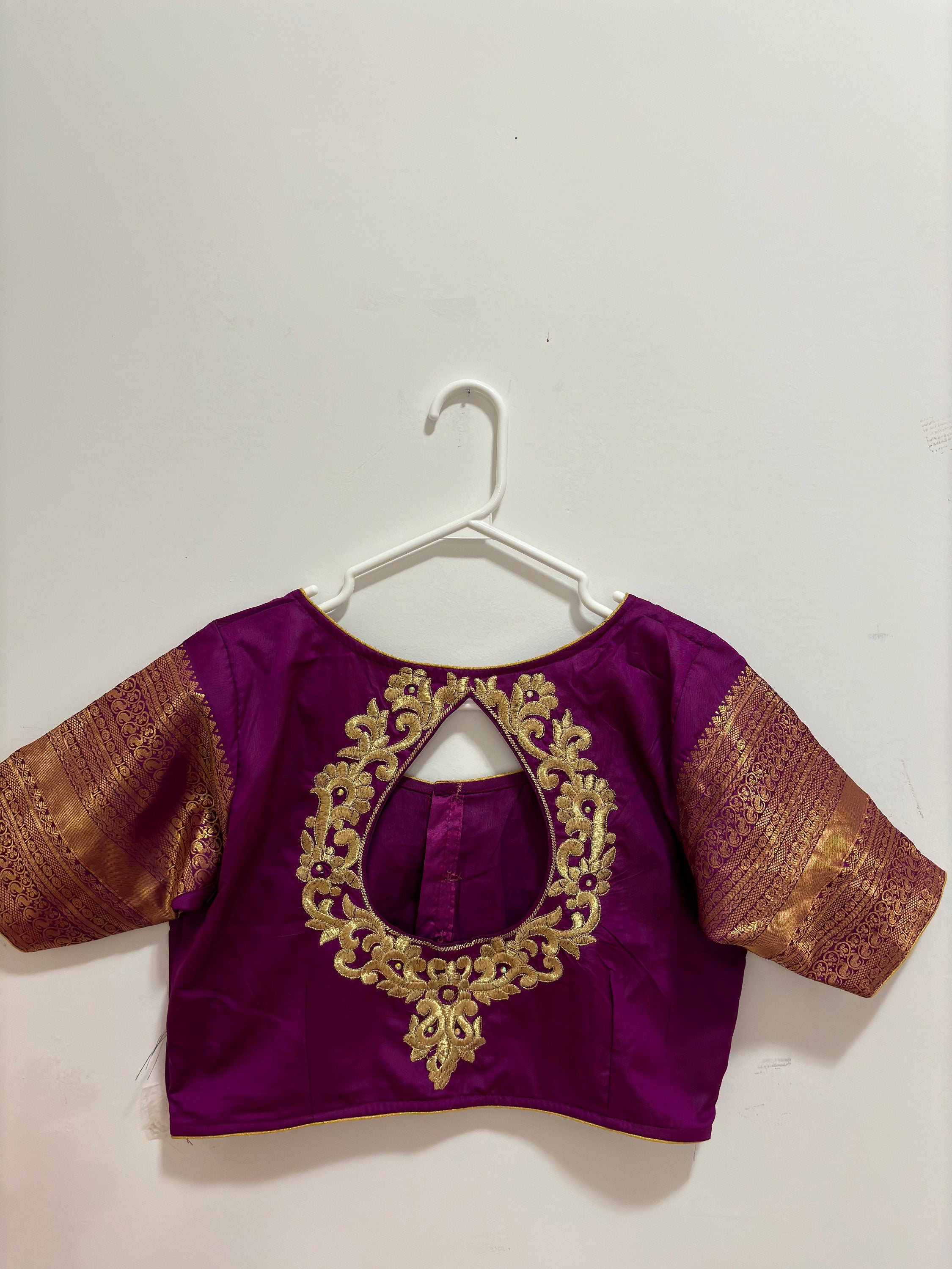 Made to order Beautiful Embroidery blouse any color any size 32-46 possible free ship usa and Canada