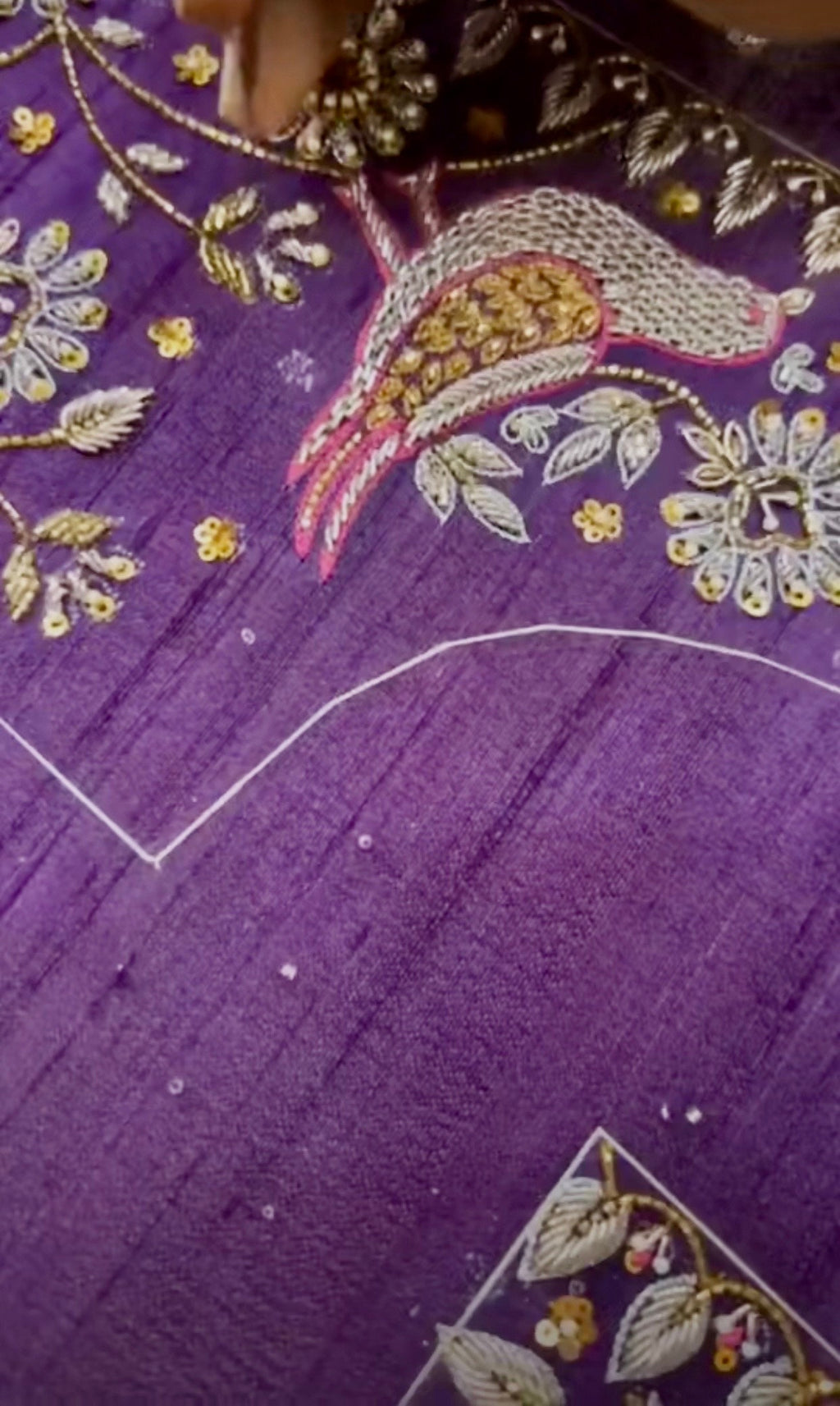 Gold Jardosi and Kardana work Blouse ready to wear any color possible